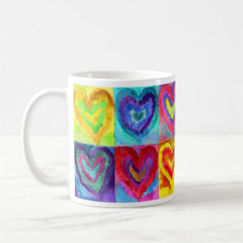 Taza De Café Corazones de acuarela