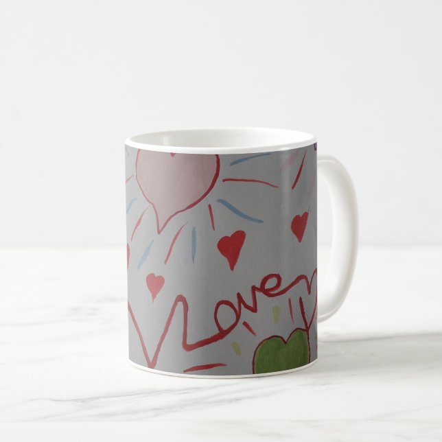 Taza De Café Corazones de amor (Anverso derecho)