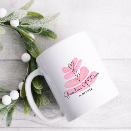 Taza De Café Corazones de amor acuarela rosa