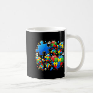 Taza De Café Corazones de amor concienciación autismo pieza rom