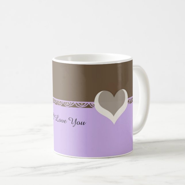 Taza De Café Corazones De Amor Y Cara (Anverso derecho)