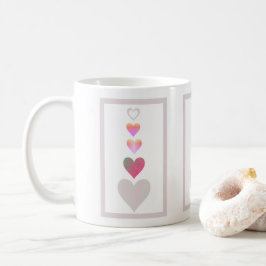 Taza De Café Corazones de bonito Cute Simple Moderno