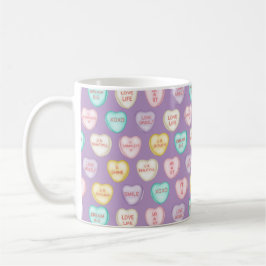 Taza De Café Corazones de caramelo de amor propio - tazón de ca