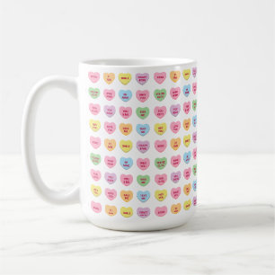 Taza De Café Corazones de caramelo de conversación personalizad