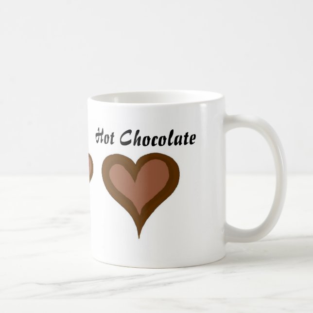 Taza De Café Corazones de chocolate caliente (Derecha)