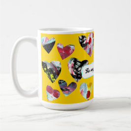 Taza De Café Corazones de Collage personalizados