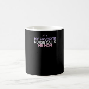 Taza De Café Corazones De Colores Divertidos Mi Enfermera Favor