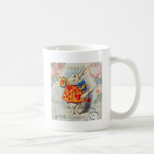Taza De Café Corazones de Conejo Blanco Alice Clásico