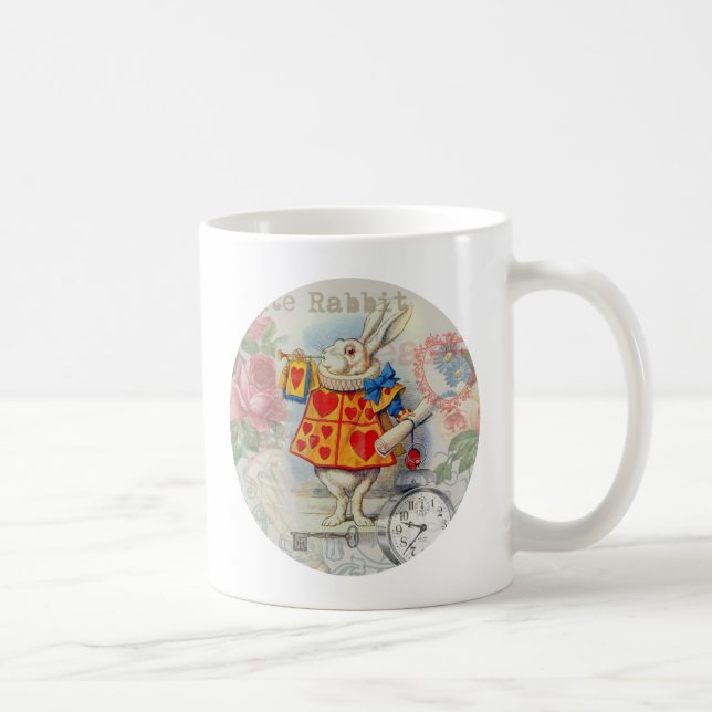 Taza De Café Corazones de conejo blanco Alice Classic