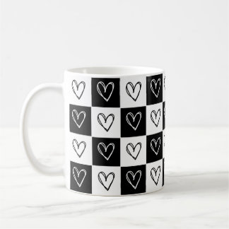 Taza De Café Corazones de damero