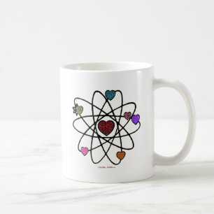 Taza De Café Corazones de impresión atómicos de San Valentín
