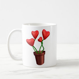 Taza De Café Corazones de la maceta