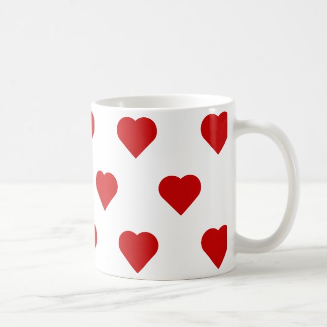 Taza De Café Corazones de la polca (Derecha)