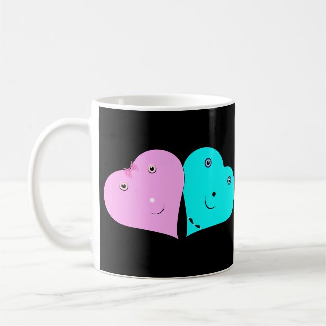 Taza De Café corazones de mr y mrs (Izquierda)