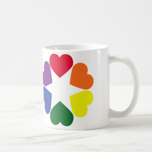 Taza De Café corazones de orgullo LGBT