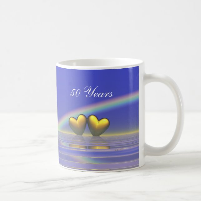 Taza De Café Corazones de oro de 50 años (Derecha)