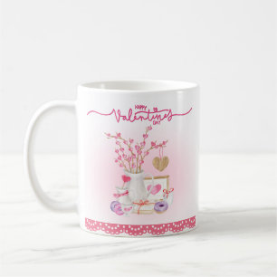 Taza De Café Corazones de ramas rellenas de Valentine Doughnut