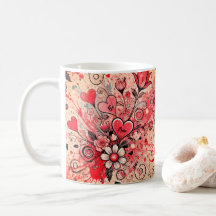 Corazones de San Valentín / Daisy / Splatter Art /