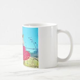 Taza De Café Corazones de San Valentín de caballos blancos y ma