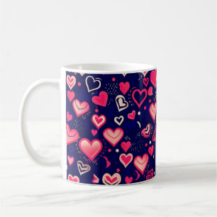 Taza De Café Corazones de San Valentín rosados
