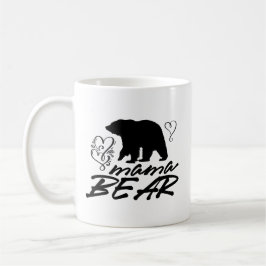 Taza De Café Corazones de silueta Mama Bear