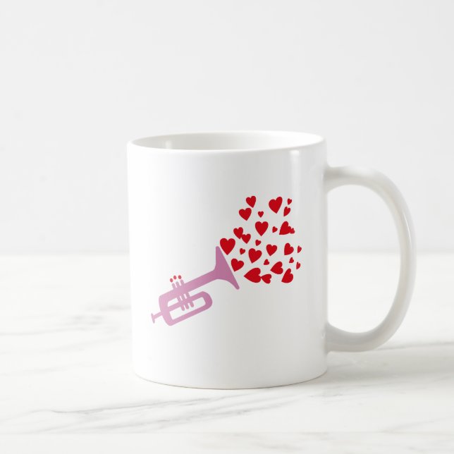 Taza De Café Corazones de trompeta (Derecha)