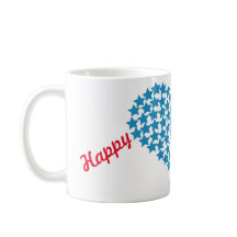 taza de café corazones del 4 de julio