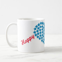 taza de café corazones del 4 de julio