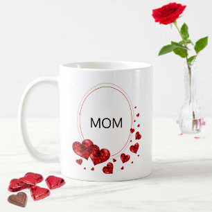 Taza De Café Corazones del Amor de Mamá