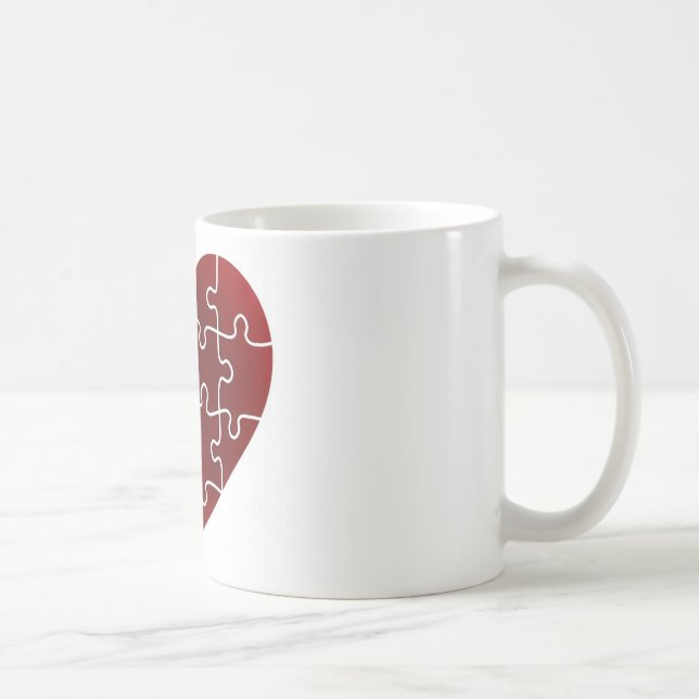Taza De Café Corazones desconcertados (Derecha)