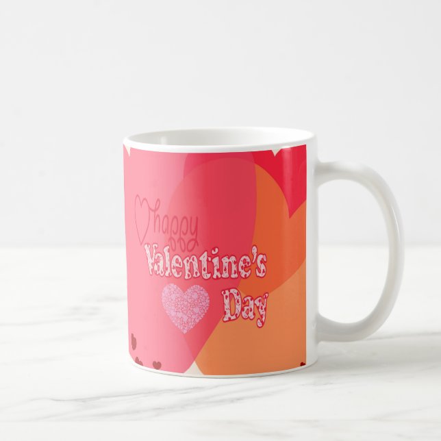 Taza De Café Corazones día de San Valentín (Derecha)
