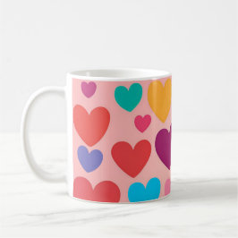Taza De Café Corazones el día de San Valentín