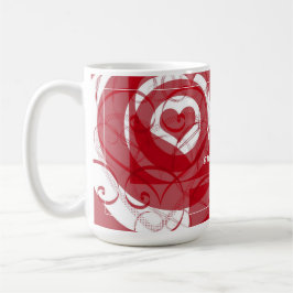 Taza De Café Corazones en el corazón de San Valentín
