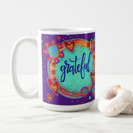 Taza De Café Corazones florales grastillados inspiradores diver