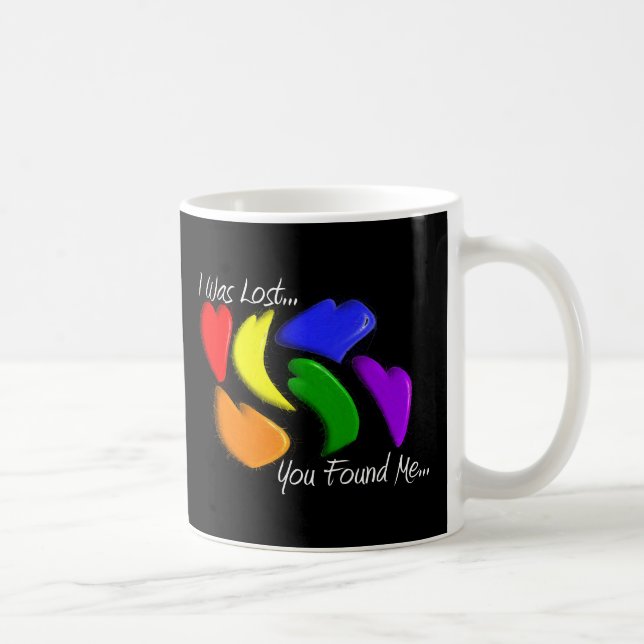 Taza De Café Corazones gay que "me perdieron, usted del arco (Derecha)