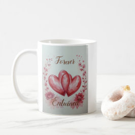 Taza De Café Corazones gemelos encantados por siempre