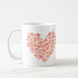Taza De Café Corazones hechos de diseño cardiaco
