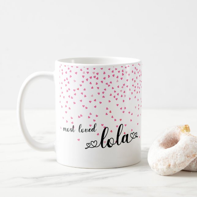 Taza De Café Corazones más amados, amor (Con donut)