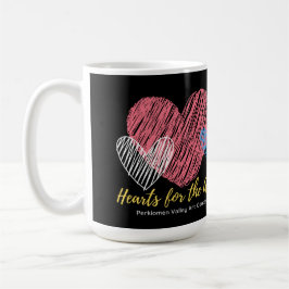 Taza De Café Corazones para las artes, corazón rosado, personal