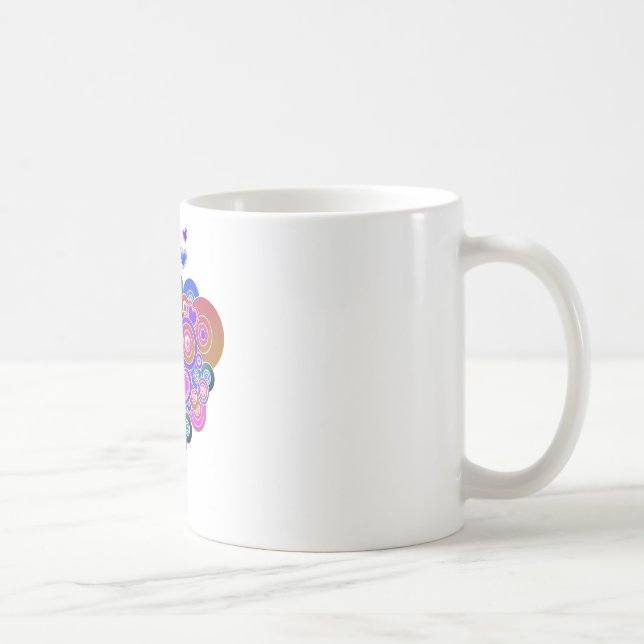 Taza De Café Corazones púrpura de PopArt (Derecha)