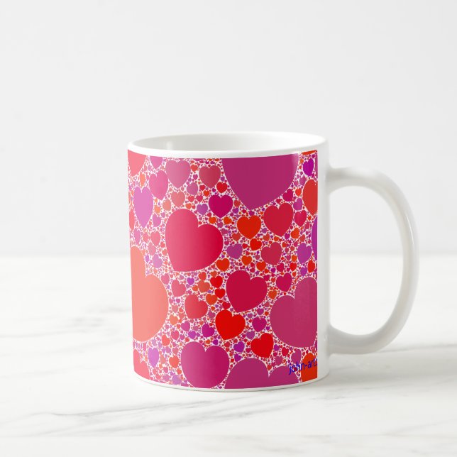 Taza De Café corazones que caen 2 (Derecha)