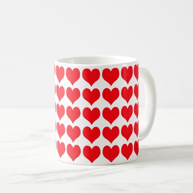 Taza De Café Corazones rojos (Anverso derecho)