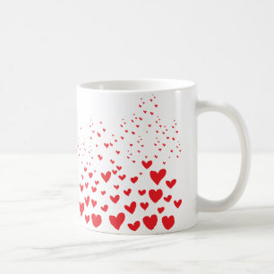 Taza De Café Corazones rojos