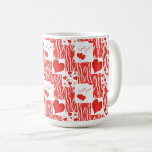 Taza De Café corazones rojos, amor,