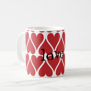 Taza De Café Corazones rojos personalizares