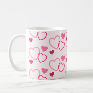 Taza De Café Corazones rosados