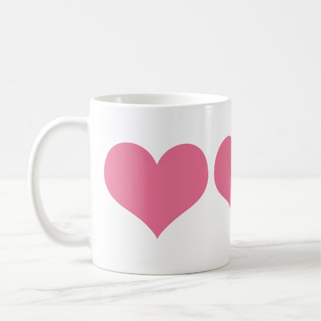 Taza De Café Corazones rosados (Izquierda)
