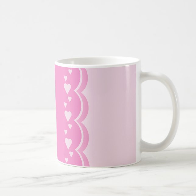 Taza De Café Corazones rosados (Derecha)