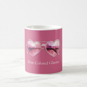 Taza De Café Corazones rosados gafas de color rosa