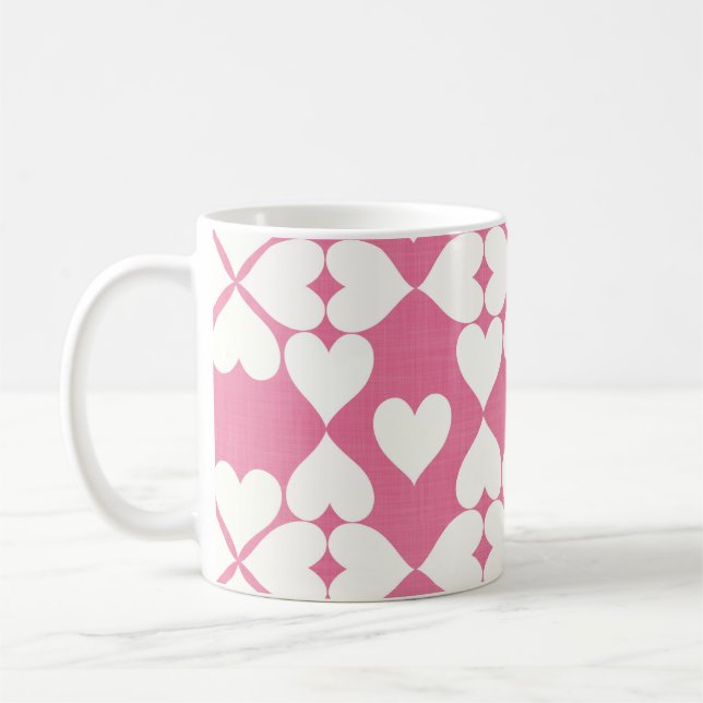 Taza De Café corazones rosas (Izquierda)